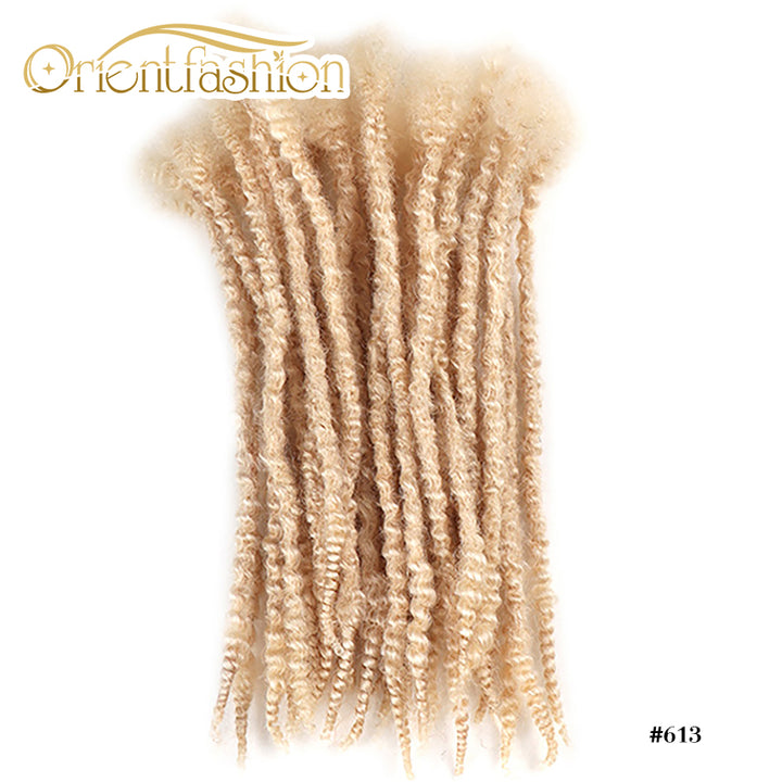 Orientfashion Textured Coiled Tips Loc Extensions Human Hair 8-20 Inch (20 Locs Per Bundle)