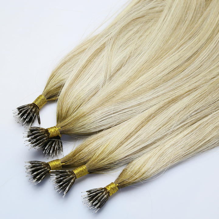 [Orient Fashion] Virgin Cuticle Aligned Russian Nano Ring Hair Extensions(Contact us for more colors and prices~)