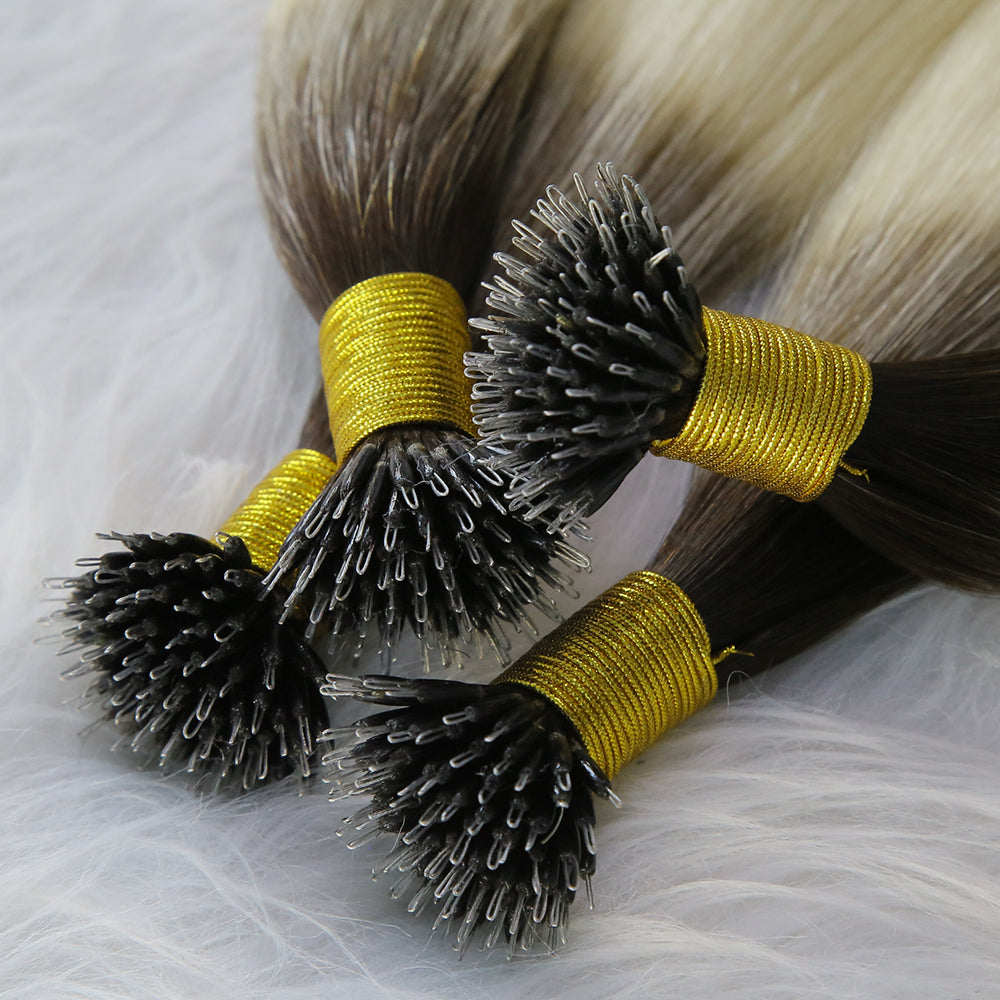 [Orient Fashion] Virgin Cuticle Aligned Russian Nano Ring Hair Extensions(Contact us for more colors and prices~)