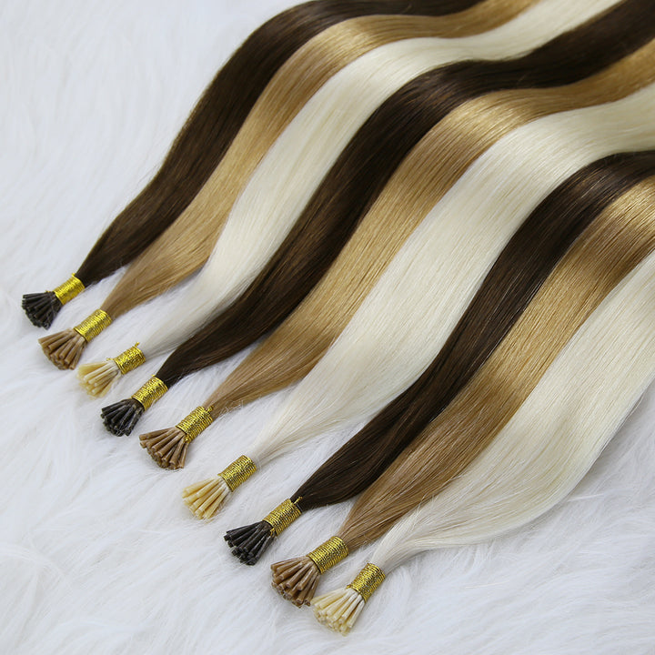 [Orient Fashion] I Tip Hair Extensions Natural Russian Itip Human Hair Extensions(Contact us for more colors and prices~)