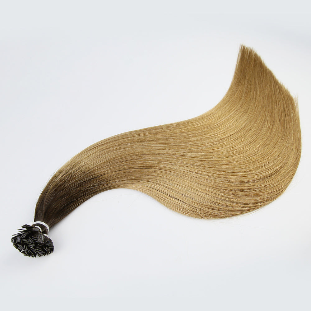 [Orient Fashion] Factory Price Pre Bonded Flat Tip Remy Hair Extension Russian Human Hair Extensions(Contact us for more colors and prices~)