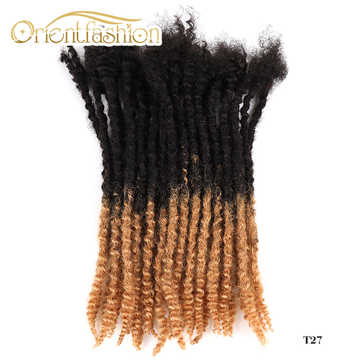 Orientfashion Textured Coiled Tips Loc Extensions Human Hair 8-20 Inch (20 Locs Per Bundle)