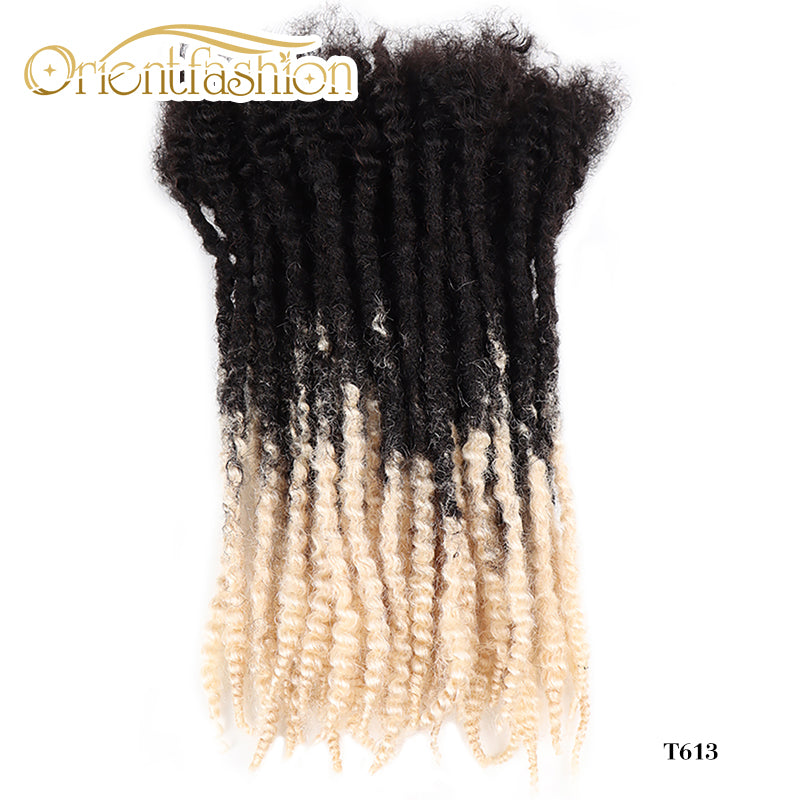 Orientfashion Textured Coiled Tips Loc Extensions Human Hair 8-20 Inch (20 Locs Per Bundle)