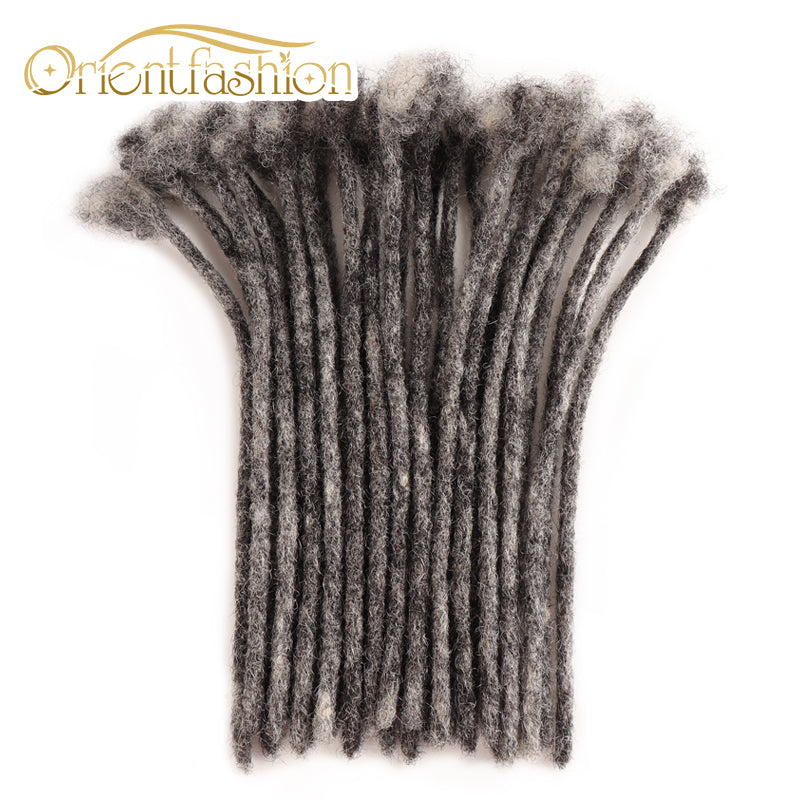 Orientfashion Salt and Pepper Loc Extensions Human Hair (20 Locs Per Bundle)