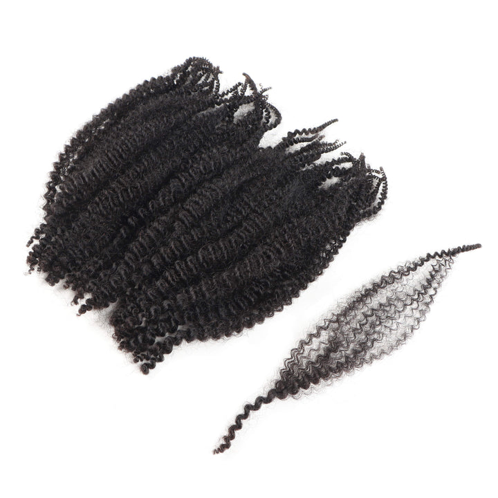 Orientfashion Pre Fluffed Kinky Curly Braiding Hair Pre-Separated Springy Afro Twist Crochet Hair for Locs Hair Extensions