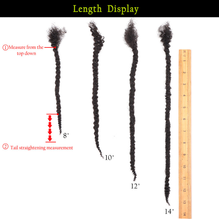 Orientfashion Textured Coiled Tips Loc Extensions Human Hair 8-20 Inch (20 Locs Per Bundle)