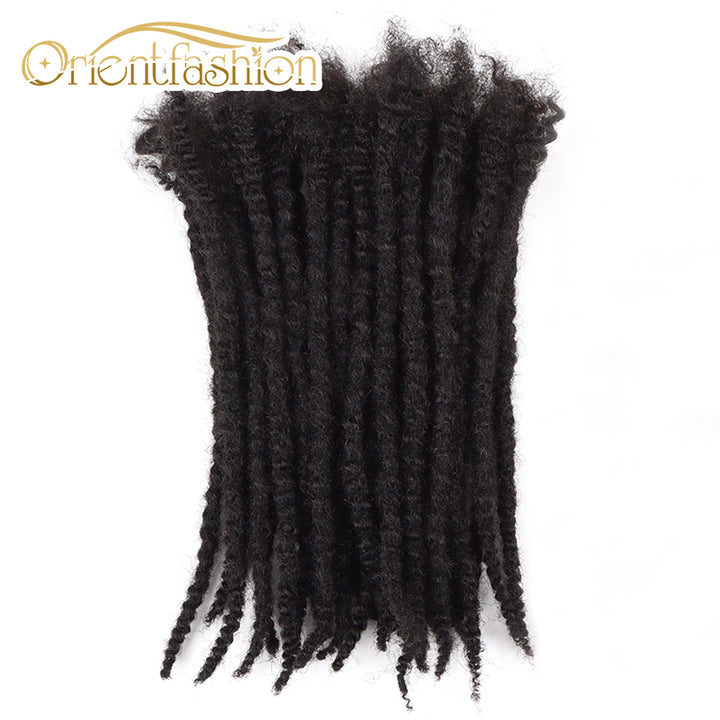 Orientfashion Textured Coiled Tips Loc Extensions Human Hair 8-20 Inch (20 Locs Per Bundle)