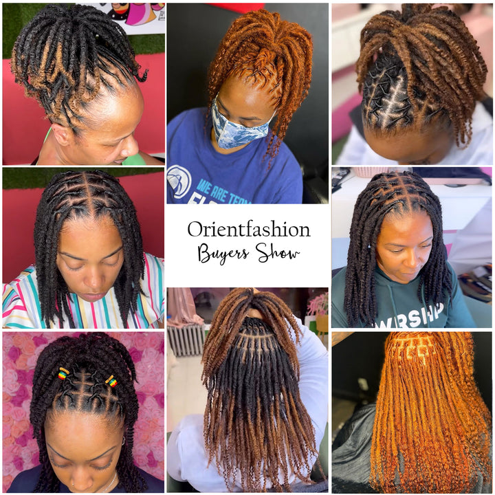 Orientfashion Textured Coiled Tips Loc Extensions Human Hair 8-20 Inch (20 Locs Per Bundle)